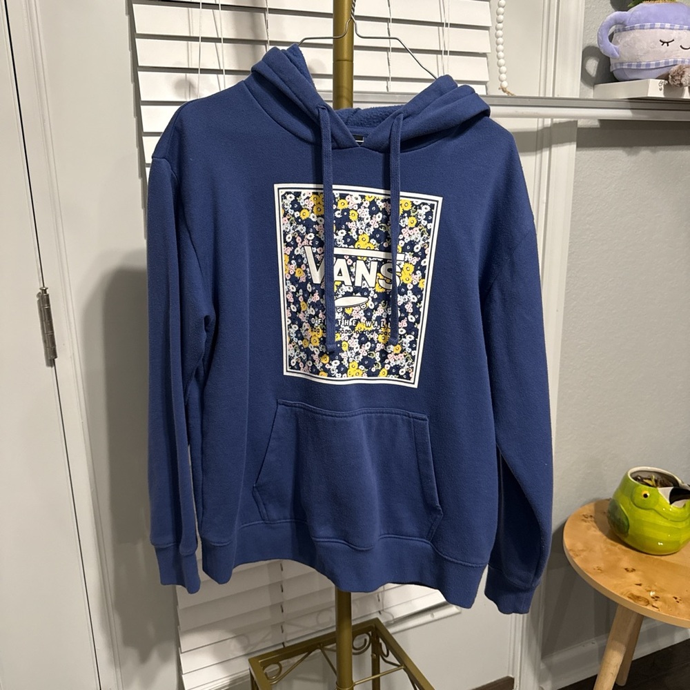 Vans Navy Hoodie with Floral Print